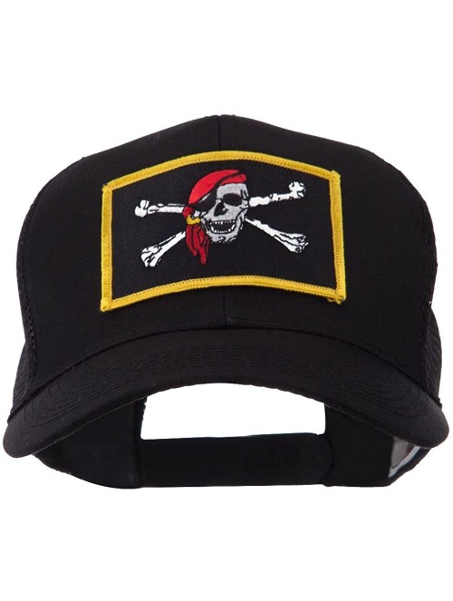 Baseball Caps Skull and Choppers Embroidered Military Patched Mesh Cap - Red Scarf - CH11FITQF4F $21.45