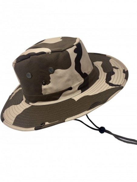 Sun Hats Boonie Bush Outdoor Fishing Hiking Hunting Boating Snap Brim Hat Sun Cap Bucket - Desert Camo S - CZ11NE29HAV $17.56