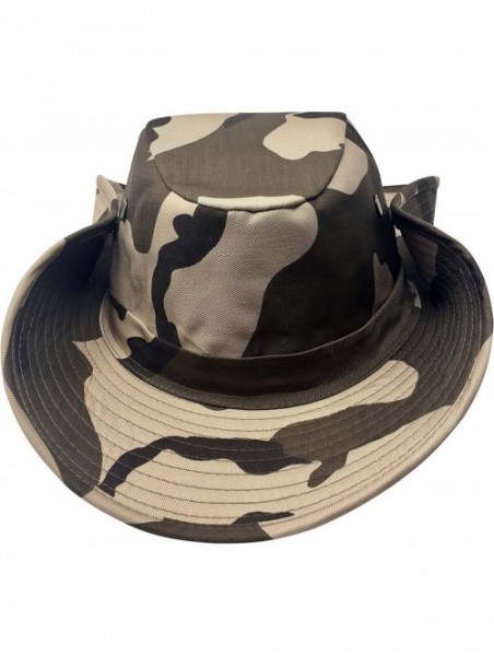 Sun Hats Boonie Bush Outdoor Fishing Hiking Hunting Boating Snap Brim Hat Sun Cap Bucket - Desert Camo S - CZ11NE29HAV $17.56