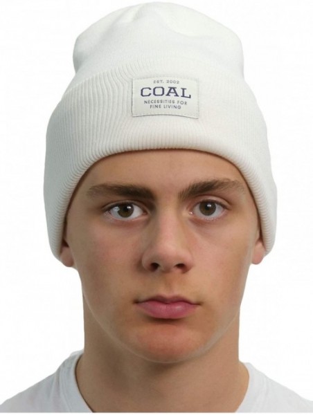 Skullies & Beanies Men's The Uniform Fine Knit Workwear Cuffed Beanie Hat - White - CW18W7MKMN9 $25.35