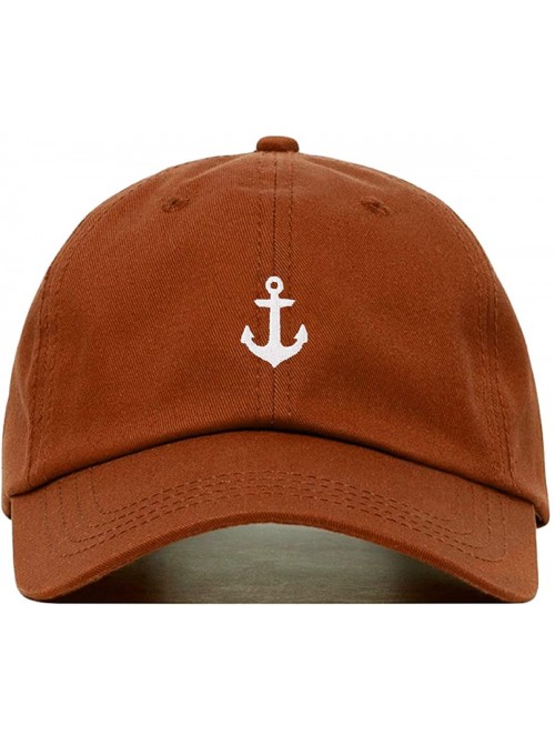 Baseball Caps Anchor Baseball Hat- Embroidered Dad Cap- Unstructured Soft Cotton- Adjustable Strap Back (Multiple Colors) - C...