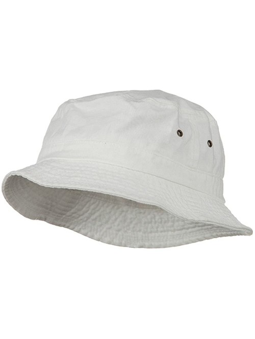 Sun Hats Big Size Washed Hat - White - CB115EHFOWF $31.18