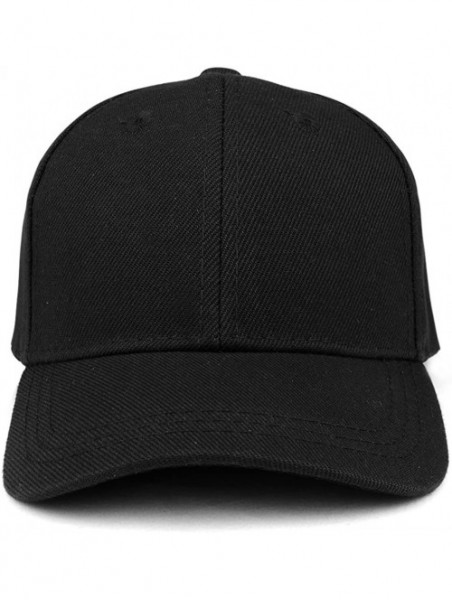 Baseball Caps Plain Infants Size Structured Adjustable Baseball Cap - Black - CS184IS7NCM $16.92