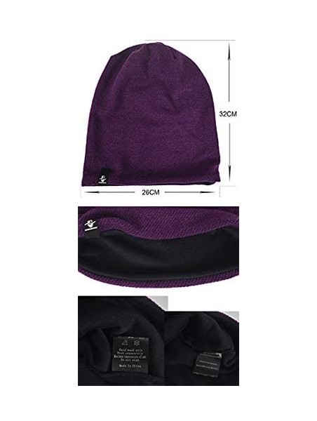 Skullies & Beanies Mens Slouchy Beanie Knit Skull Cap Long Baggy Hip-hop Winter Summer Hat B305 - Navy - CO12MXTPUOU $15.53