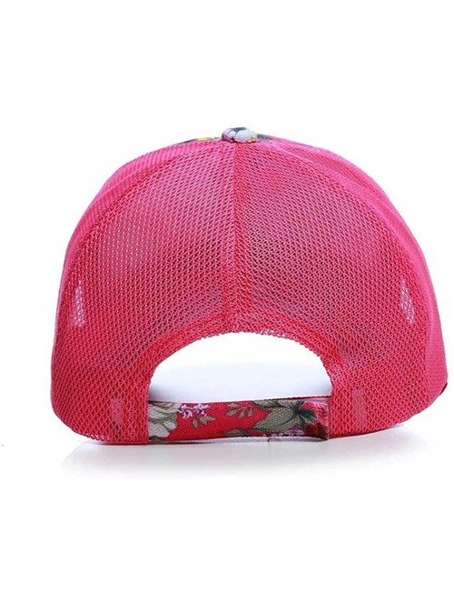 Baseball Caps Unisex Casual Floral Headwear Stretchy Soft Hats Comfort Baseball Cap Baseball Caps - Rose Red - CJ18Y85RDT3 $3...