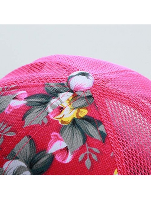 Baseball Caps Unisex Casual Floral Headwear Stretchy Soft Hats Comfort Baseball Cap Baseball Caps - Rose Red - CJ18Y85RDT3 $3...