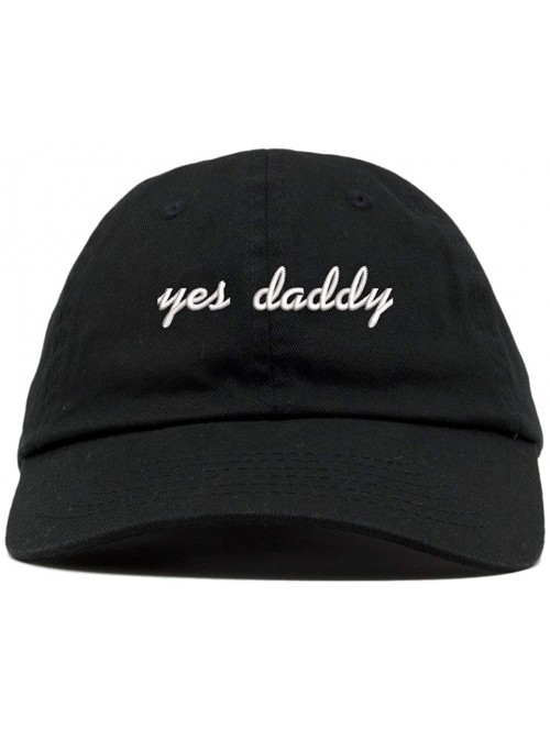 Baseball Caps Yes Daddy Embroidered Low Profile Deluxe Cotton Cap Dad Hat - Vc300_black - C718O8EH5NC $19.30