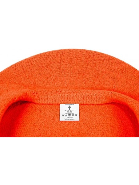 Berets Wool Blend French Bohemian Beret - Orange - C511B3FE22Z $13.36