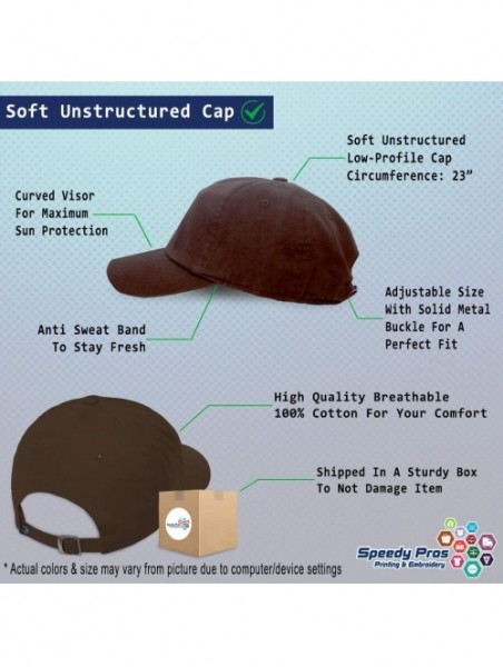 Baseball Caps Custom Soft Baseball Cap Best Captain Ever Embroidery Dad Hats for Men & Women - Brown - CH19224G3DE $14.61