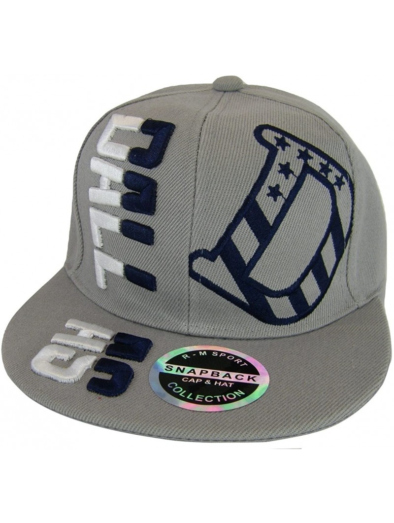 Baseball Caps Dallas Raised Text Adjustable Snapback Baseball Cap - Gray - CE18EXKQ9XX $17.72