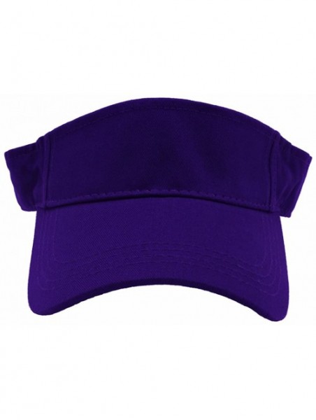 Baseball Caps Sun Sports Visor Hat Cap - Classic Cotton for Men Women - Purple - C512O0E0LIX $10.40