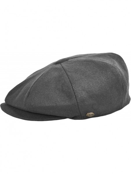 Newsboy Caps Classic Men's Wool Herringbone Newsboy Cap Driving Cabbie Tweed Applejack Golf Hat - 1595-charcoal - CE18LZEYWKD...