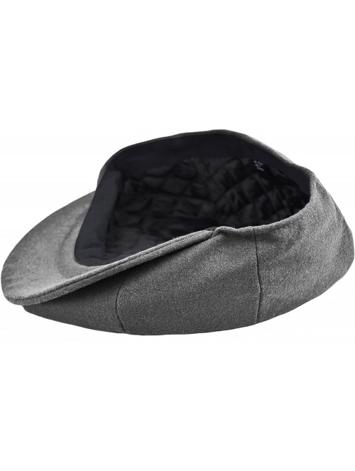 Newsboy Caps Classic Men's Wool Herringbone Newsboy Cap Driving Cabbie Tweed Applejack Golf Hat - 1595-charcoal - CE18LZEYWKD...