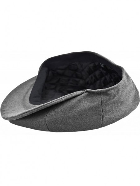 Newsboy Caps Classic Men's Wool Herringbone Newsboy Cap Driving Cabbie Tweed Applejack Golf Hat - 1595-charcoal - CE18LZEYWKD...