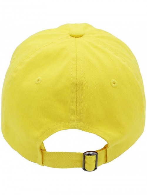 Baseball Caps Capsule Corp Low Profile Low Profile Embroidered Dad Hat - Vc300_yellow - CU18R2OQ5RG $23.06