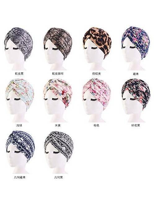 Skullies & Beanies Women's Cotton Turban Head Wrap Cancer Chemo Beanies Cap Headwear Cap Bonnet Hair Loss Hat - Snack Skin Co...