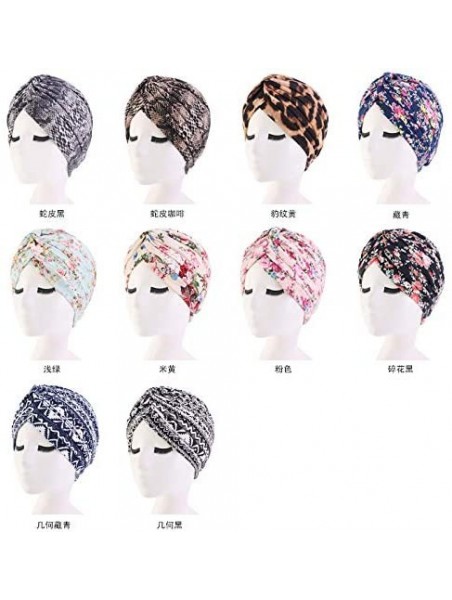 Skullies & Beanies Women's Cotton Turban Head Wrap Cancer Chemo Beanies Cap Headwear Cap Bonnet Hair Loss Hat - Snack Skin Co...