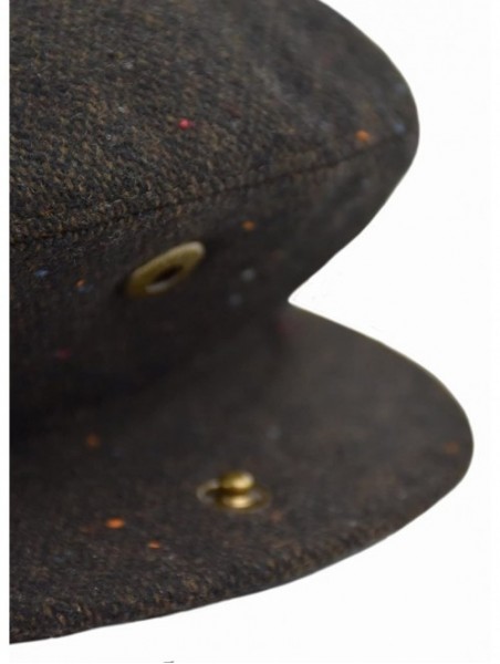 Newsboy Caps Classic Men's Flat Hat Wool Newsboy Herringbone Tweed Driving Cap - Iv2150-brown - CG189YINAC4 $18.38