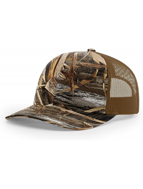 Baseball Caps Richardson 112 112P Trucker Mesh Snapback Hat Curved Bill with NoSweat Hat Liner - Realtree Max-5/Buck - CQ18O9...