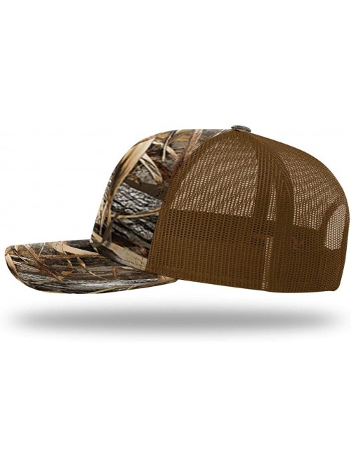 Baseball Caps Richardson 112 112P Trucker Mesh Snapback Hat Curved Bill with NoSweat Hat Liner - Realtree Max-5/Buck - CQ18O9...