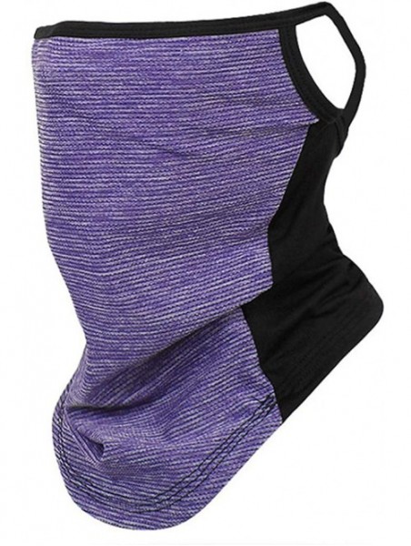 Balaclavas Balaclava Neck Gaiter Face Bandanas Ear Hangers Multifunctional Breathable Headwear - Purple 3 - CH1999N6GSK $11.08