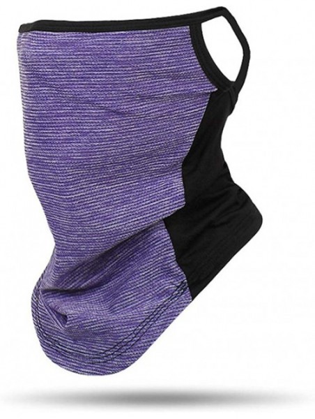 Balaclavas Balaclava Neck Gaiter Face Bandanas Ear Hangers Multifunctional Breathable Headwear - Purple 3 - CH1999N6GSK $11.08