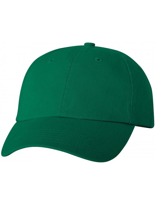 Baseball Caps Bio-Washed Unstructured Cotton Adjustable Low Profile Strapback Cap - Kelly Green - CC12EXQQ14R $11.95