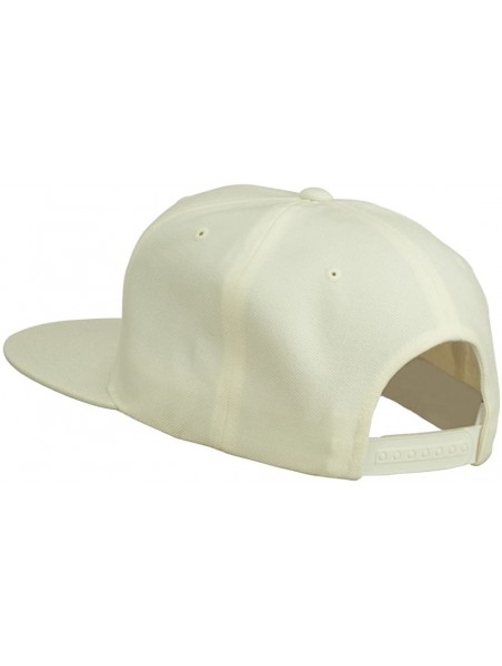 Baseball Caps Big Smile Face Embroidered Flat Bill Cap - Natural - CV11P5HKMGH $28.64