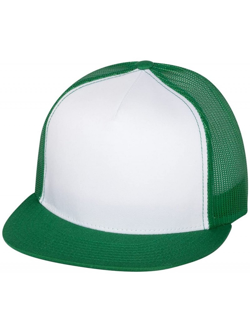 Baseball Caps Yupoong 6006W Unisex Adult Classic Two Tone Trucker Cap - Kelly / White / Kelly - CL11MLEJXAH $14.29