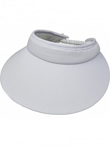 Visors Coil Back Sun Visors [Style 221] - White - CS11CXV8PH1 $18.22