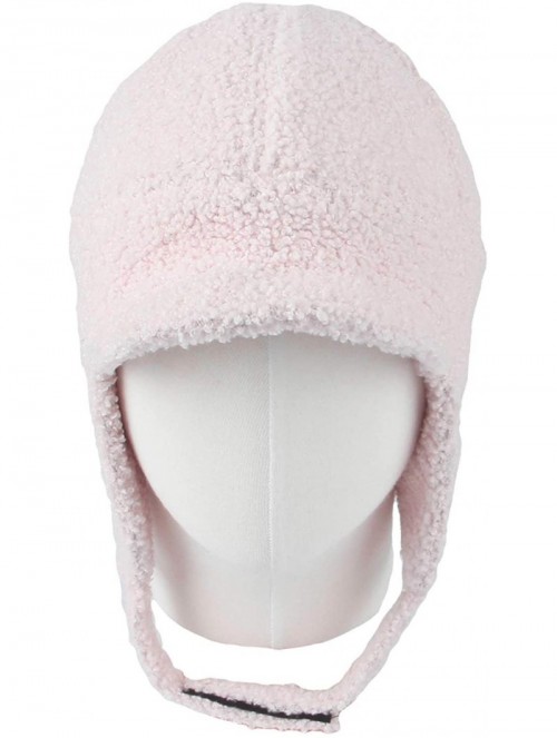 Baseball Caps Visor Ear Flap Hat Winter Fleece Warm Trapper Cap SLT1249 - Pink - C61935RNUWM $32.15