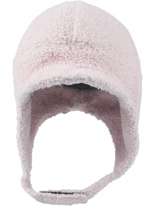 Baseball Caps Visor Ear Flap Hat Winter Fleece Warm Trapper Cap SLT1249 - Pink - C61935RNUWM $32.15