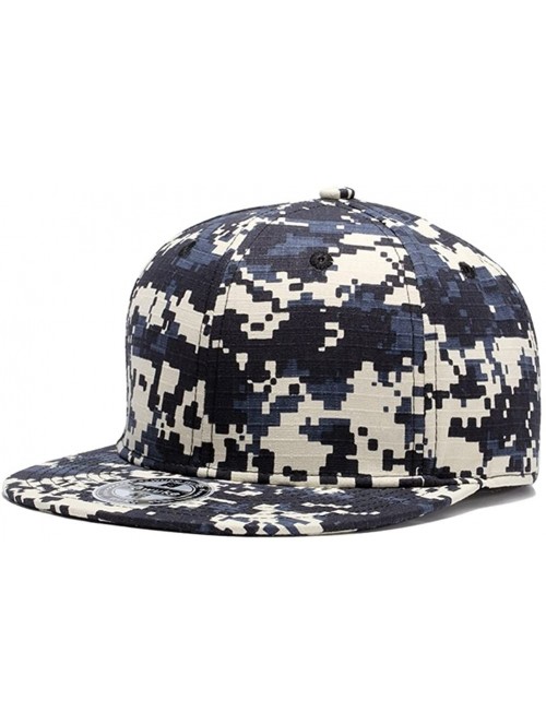 Baseball Caps Unisex Camouflage Flat Bill Hip Hop Hat Snapback Baseball Cap - W122 - CQ18D3OK4OT $13.25