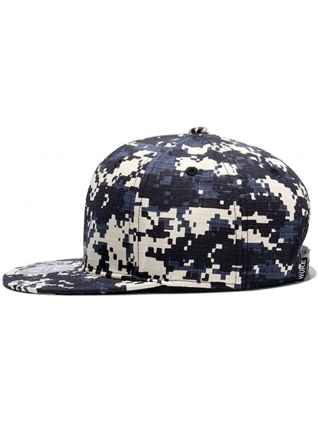 Baseball Caps Unisex Camouflage Flat Bill Hip Hop Hat Snapback Baseball Cap - W122 - CQ18D3OK4OT $13.25