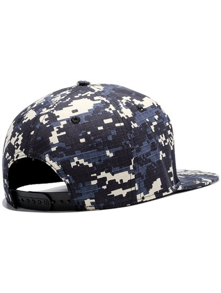 Baseball Caps Unisex Camouflage Flat Bill Hip Hop Hat Snapback Baseball Cap - W122 - CQ18D3OK4OT $13.25