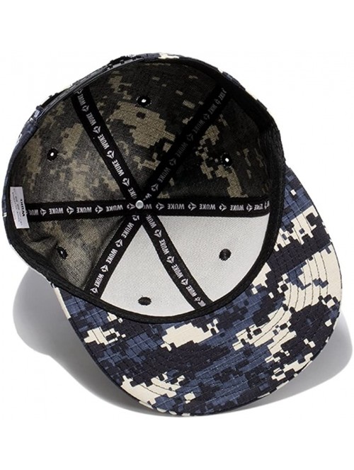 Baseball Caps Unisex Camouflage Flat Bill Hip Hop Hat Snapback Baseball Cap - W122 - CQ18D3OK4OT $13.25