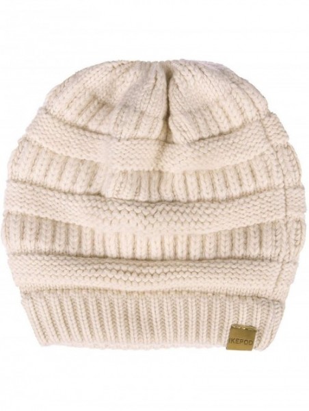 Skullies & Beanies Knit Hat Scarf Set - Merino Wool Winter Warm Beanie Circle Loop Scarves - Hat - Apricot - CP18II32WQI $18.55