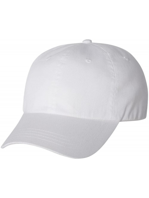 Baseball Caps 100% Organic Cotton Washed Twill Cap - White - CT12CUEKU05 $16.15
