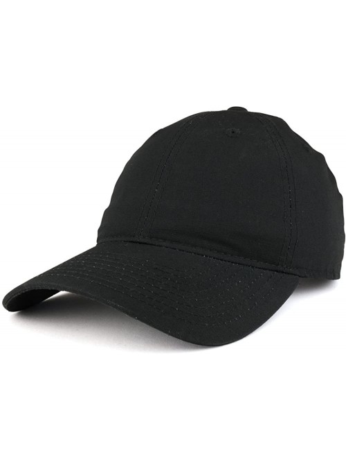 Baseball Caps Soft Crown Low Profile Tear Resistant Ripstop Cotton Baseball Cap - Black - C918652YERE $15.34