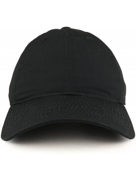 Baseball Caps Soft Crown Low Profile Tear Resistant Ripstop Cotton Baseball Cap - Black - C918652YERE $15.34