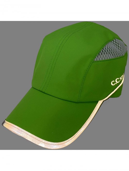 Baseball Caps Sports Active Ponytail Messy Buns Ponycaps Baseball Visor Cap Dad Hat - Neon Lime/White - C41959QEI5Q $15.10