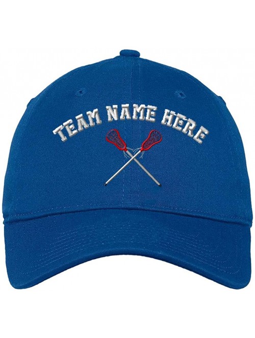 Baseball Caps Custom Low Profile Soft Hat Lacrosse Sports D Embroidery Team Name Cotton - Royal Blue - CF18QXIN7HK $30.07