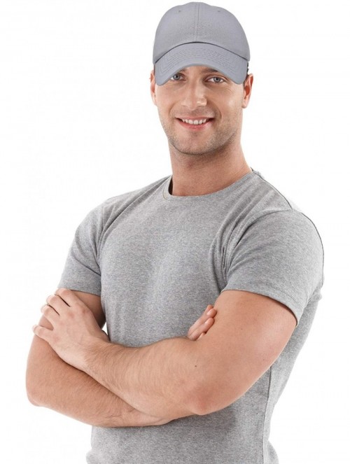 Baseball Caps Baseball Cap Dad Hat Plain Men Women Cotton Adjustable Blank Unstructured Soft - Gray - C512OHUM443 $10.46