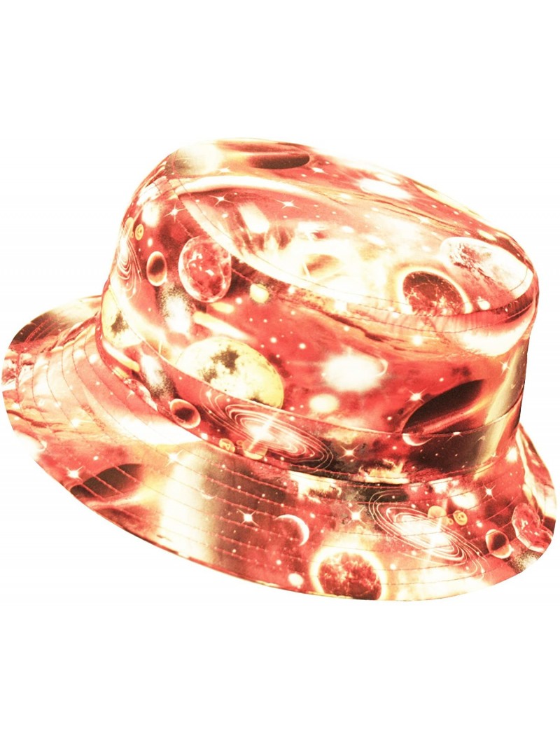 Bucket Hats Fashionable Unisex Printed Pattern Bucket Hat - Bk2103red - CX12HRP5CCX $16.73