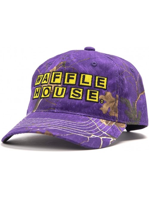 Baseball Caps Waffle House Camo Hats - Xtra Color Camo Visors - Adjustable Backing Camo Baseball Hats - Xtra Purple - CH196HM...