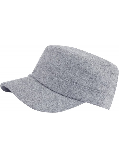 Baseball Caps A191 Irish Army Cap Plain Design Winter Wool Simple Golf Club Cadet Military Hat - Gray - C7189MIO34R $22.42