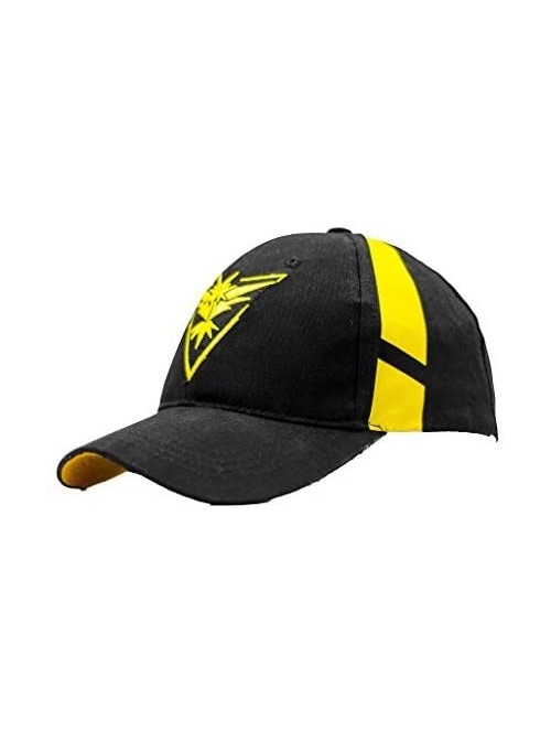 Baseball Caps Embroidered Pokemon Go Hats Generation 2 Team Mystic-Valor-Instinct-Pikachu-Ash USA - Black and Yellow - CG12MC...