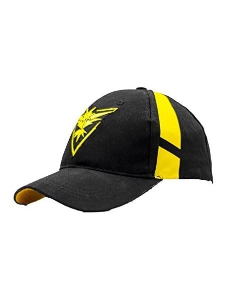 Baseball Caps Embroidered Pokemon Go Hats Generation 2 Team Mystic-Valor-Instinct-Pikachu-Ash USA - Black and Yellow - CG12MC...