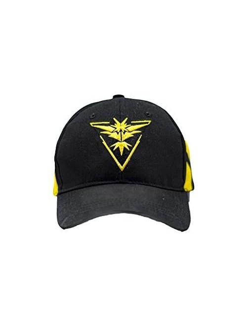 Baseball Caps Embroidered Pokemon Go Hats Generation 2 Team Mystic-Valor-Instinct-Pikachu-Ash USA - Black and Yellow - CG12MC...