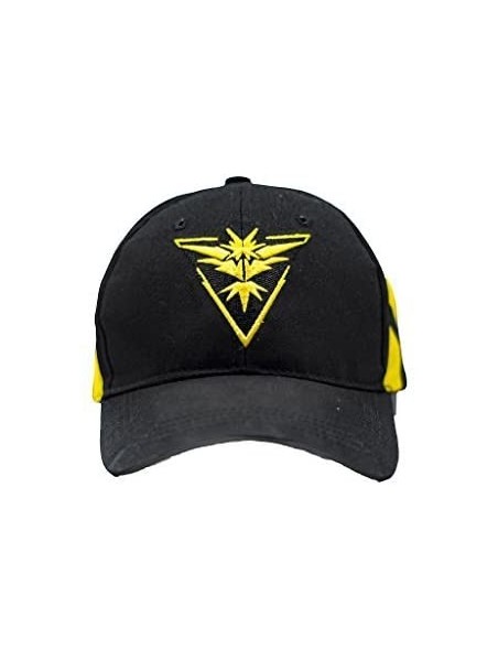 Baseball Caps Embroidered Pokemon Go Hats Generation 2 Team Mystic-Valor-Instinct-Pikachu-Ash USA - Black and Yellow - CG12MC...